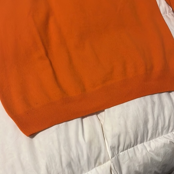 100% Cashmere Raffi Sweater w/ collar - Orange - M - Picture 6 of 8